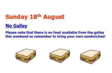 No Galley Sunday 18th August